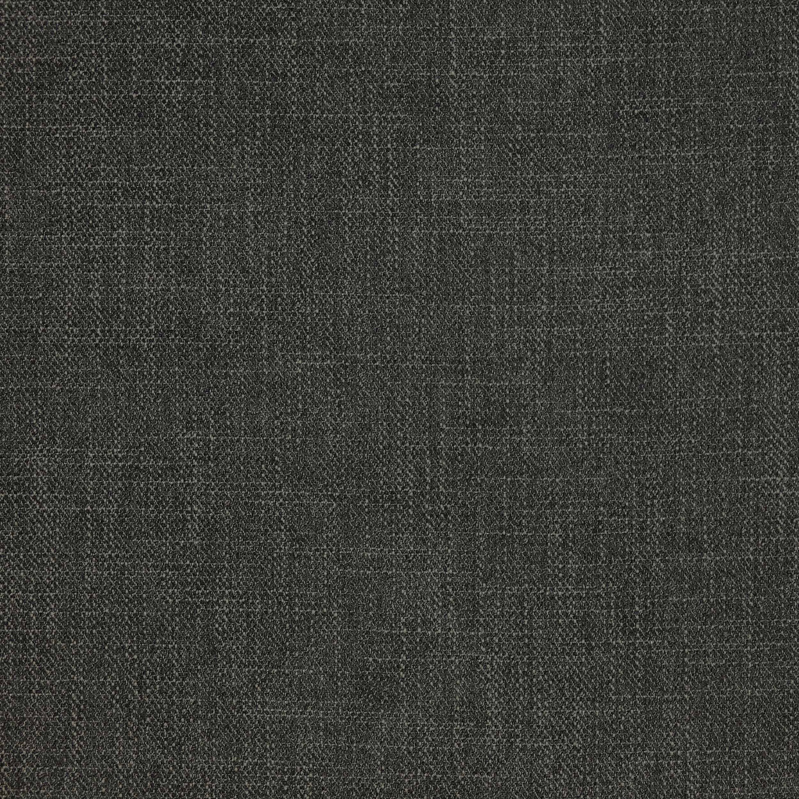 Close-up of deep charcoal grey woven fabric with a fine plain texture