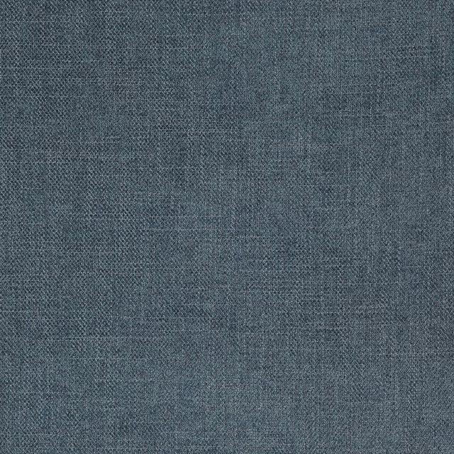 Close-up of muted ocean blue woven fabric with a subtle textured surface