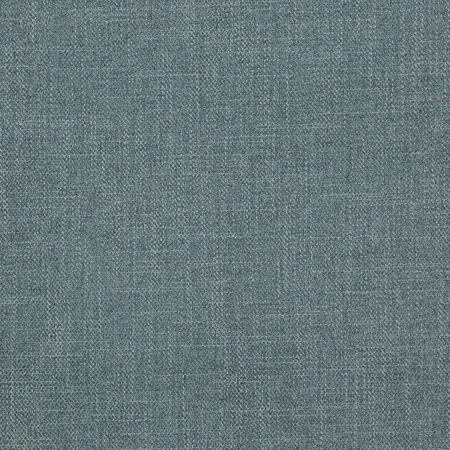 Close-up of muted petrol teal woven fabric with fine crosshatch texture