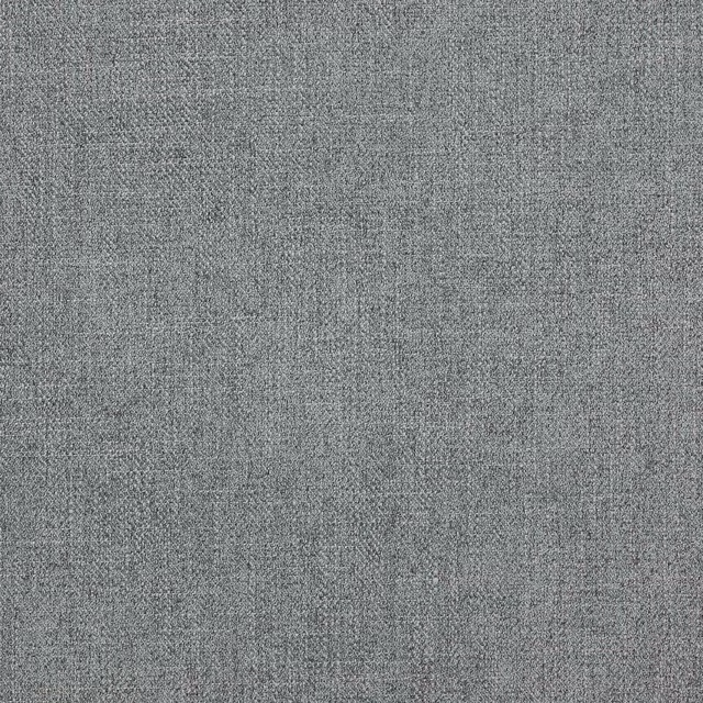 Close-up of a cool slate grey woven fabric with fine mottled texture