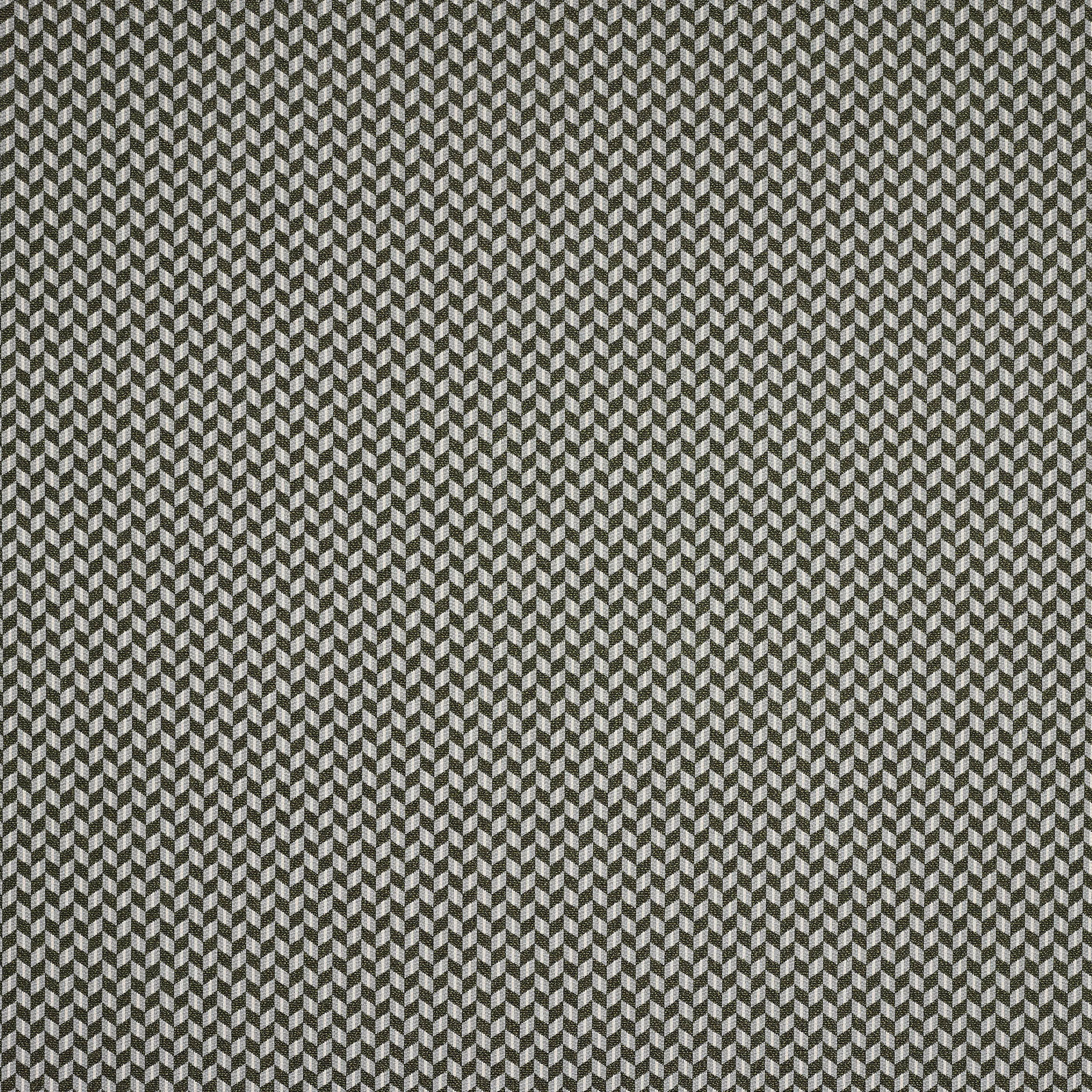 Close-up of Asti Forest woven fabric with small green and pale geometric pattern
