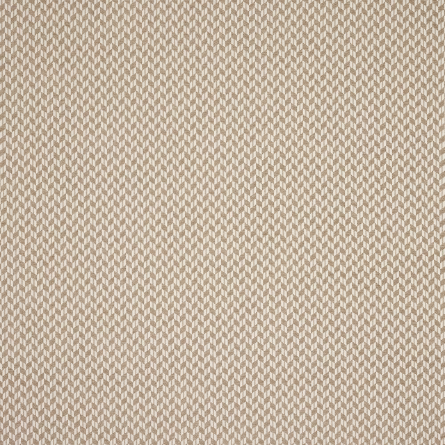 Close-up of a small geometric beige and linen woven fabric swatch