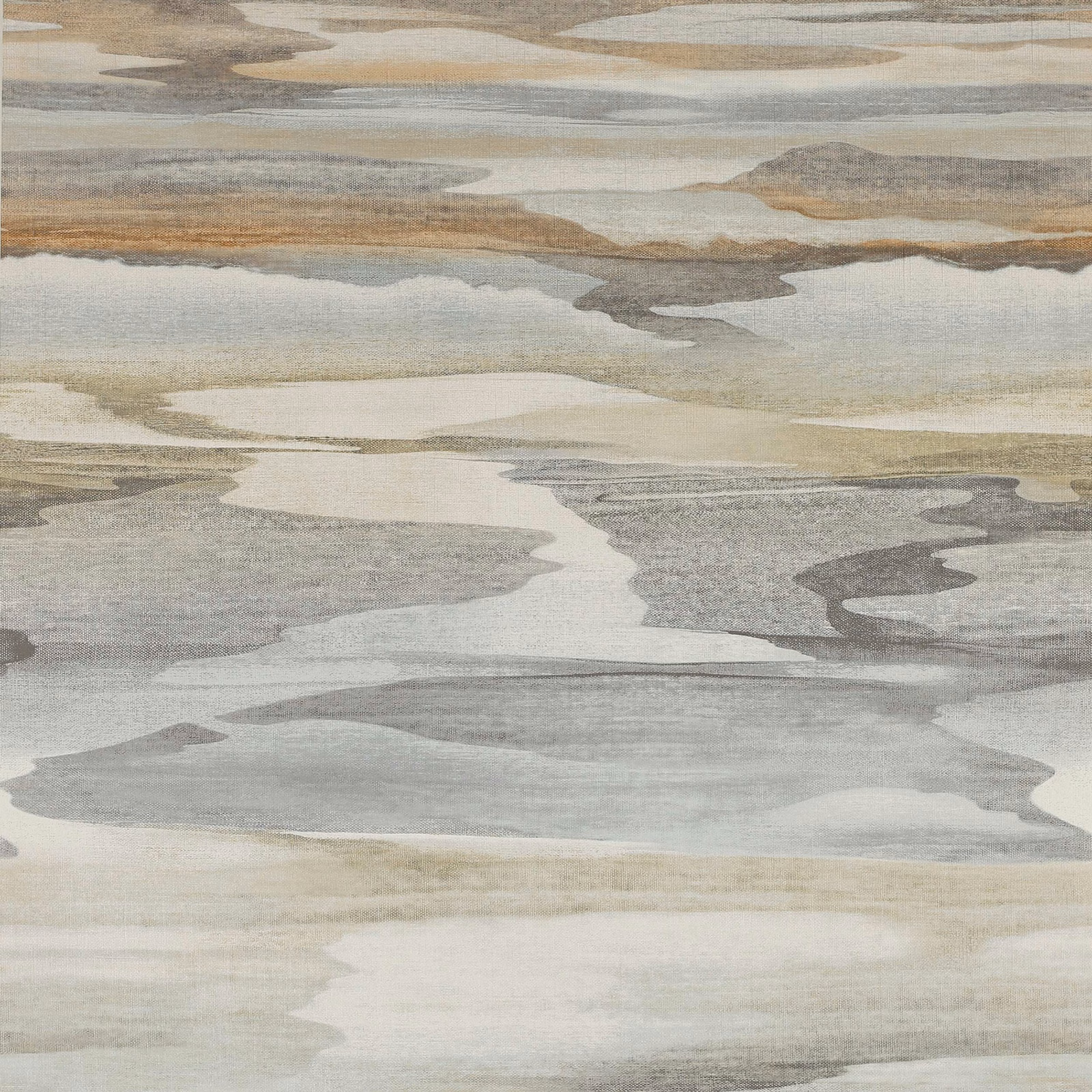 Layered sand, cream and grey cloudscape bands with muted ochre accents