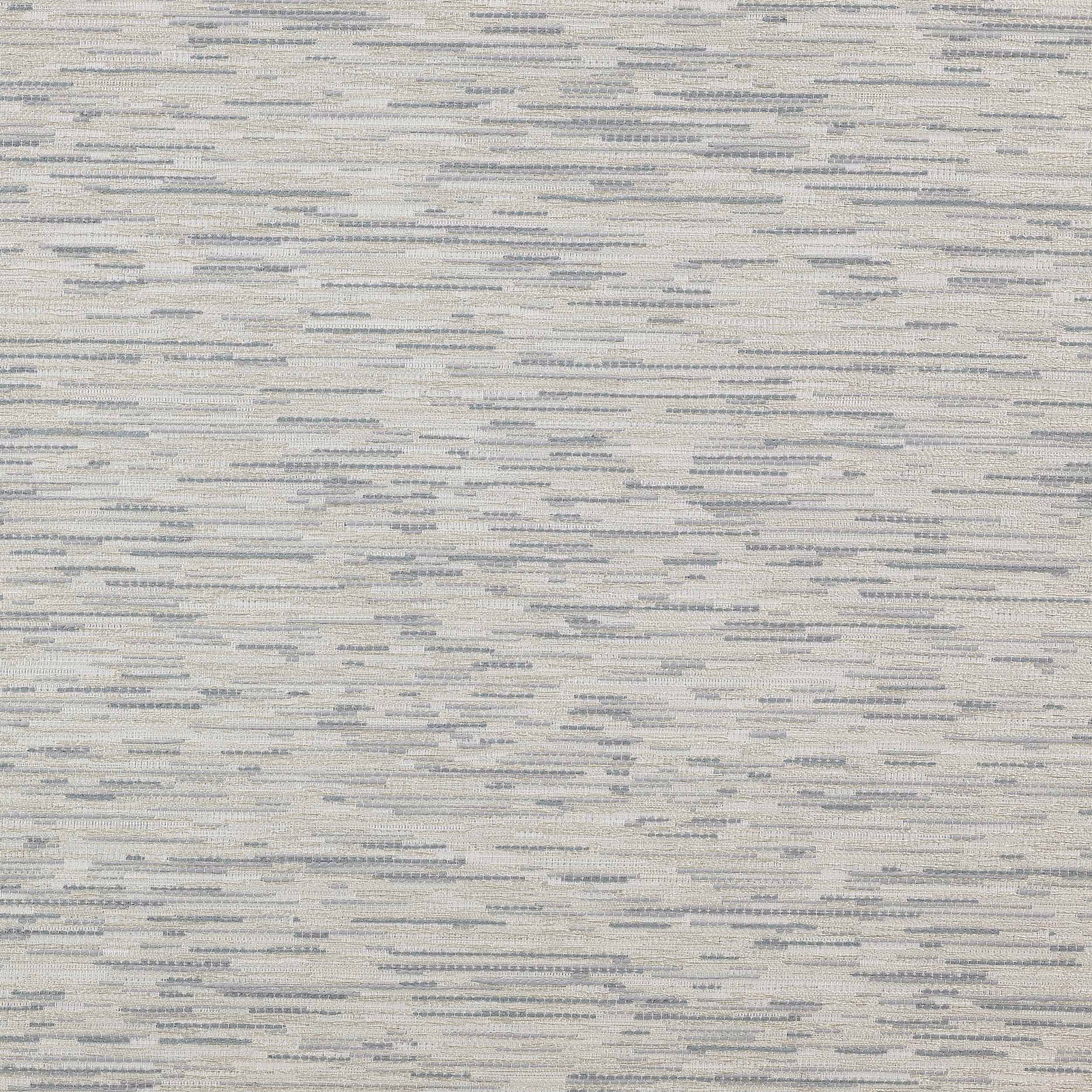 Pale misty blue fabric swatch with fine horizontal grey flecks and soft texture