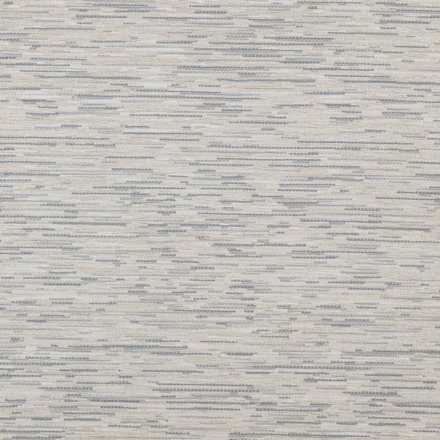 Pale misty blue fabric swatch with fine horizontal grey flecks and soft texture