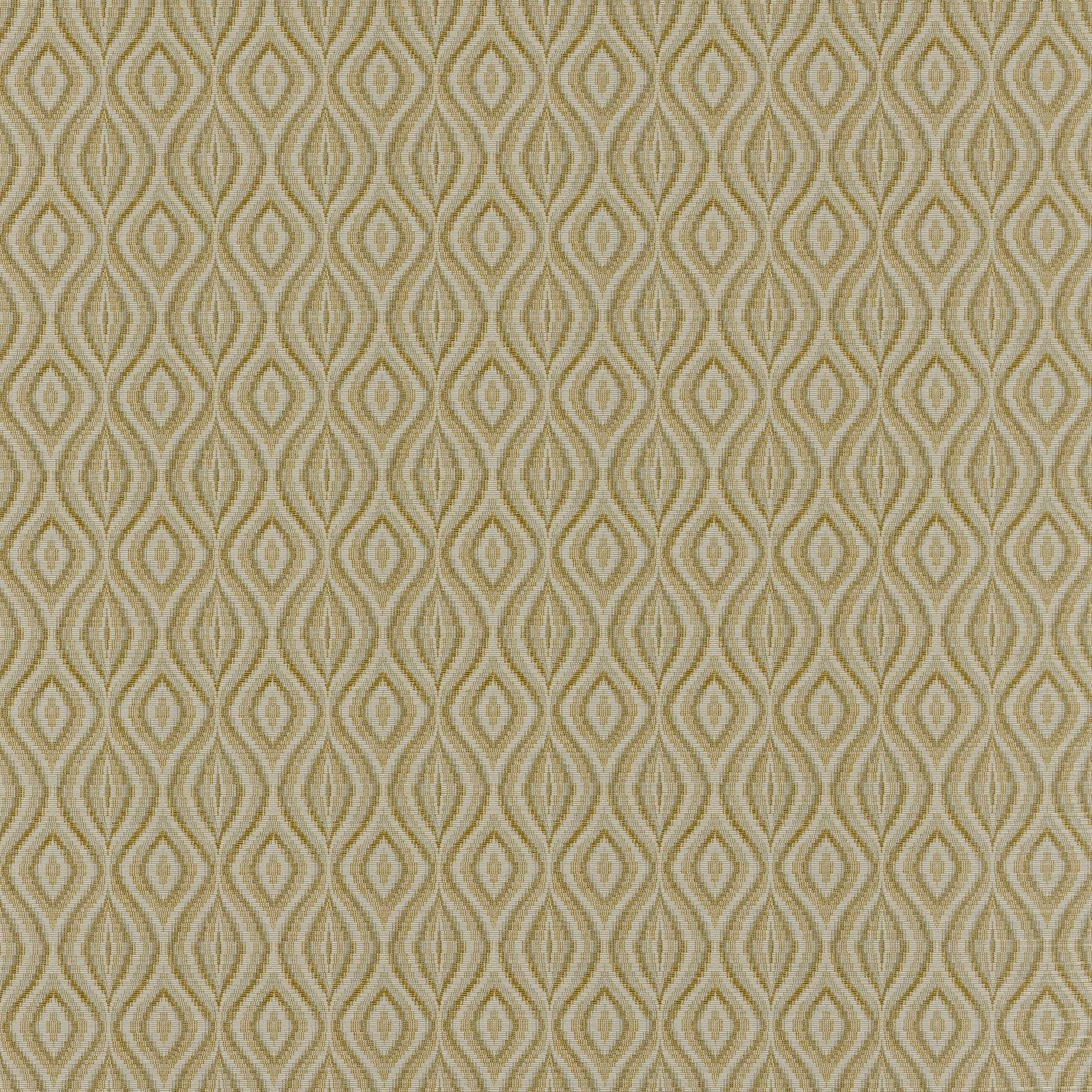 Muted gold and olive geometric lozenges in a finely textured repeating wallpaper pattern