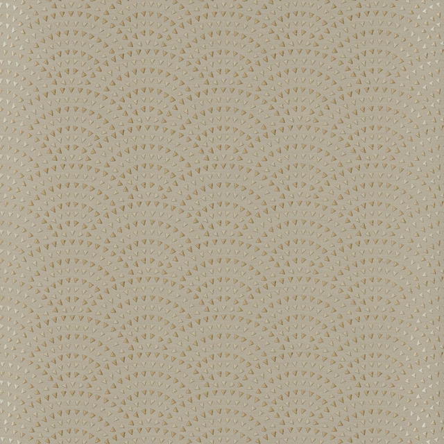 Oyster taupe wallpaper with tiny sandy triangular motifs in softly waving vertical bands