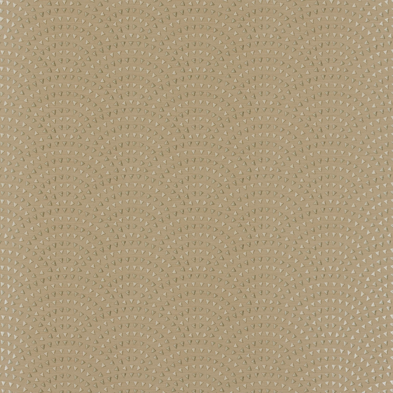 Muted rosy taupe wallpaper with tiny pale triangular marks in a wave-like repeat