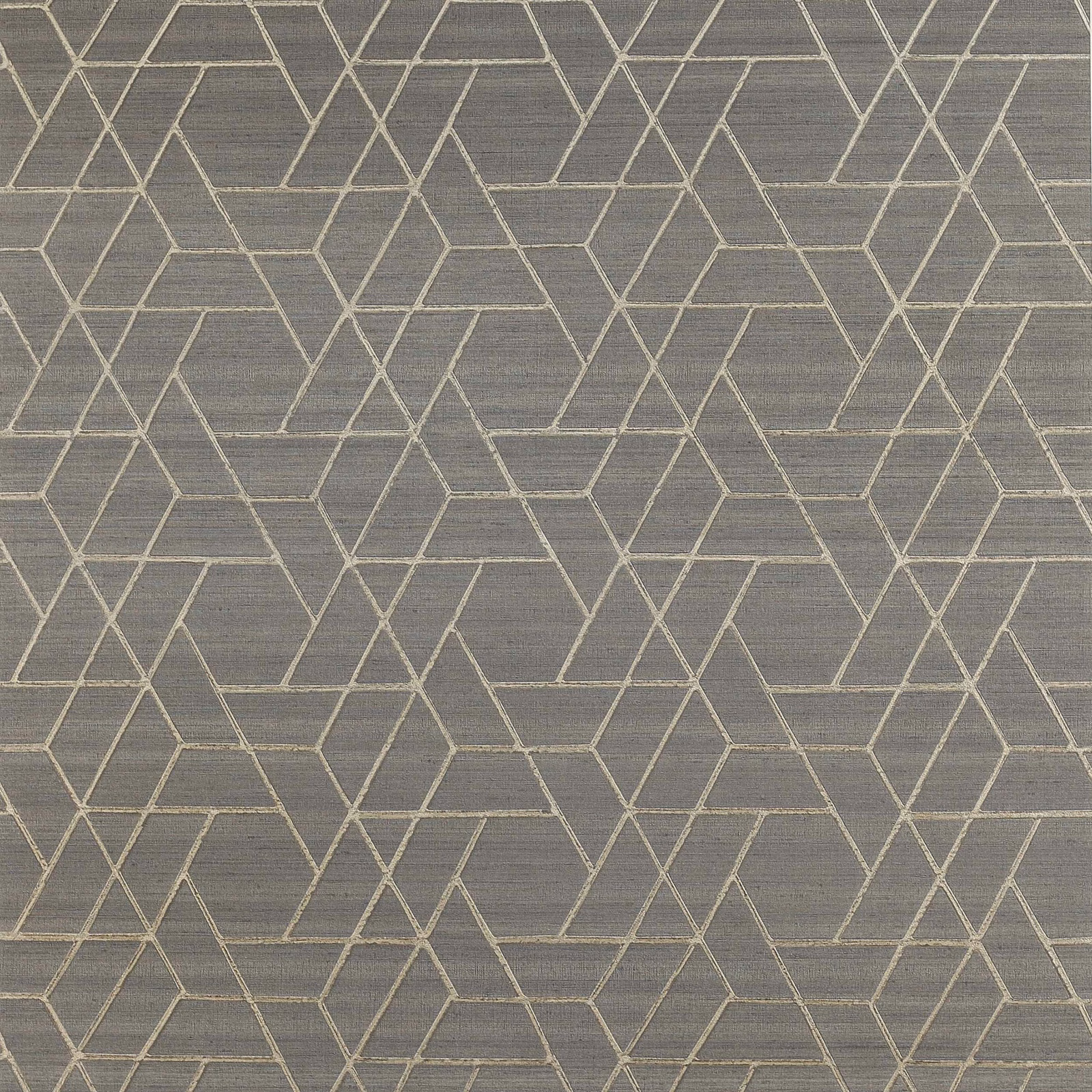 Cool charcoal wallpaper with pale taupe angular geometry and subtle horizontal striation