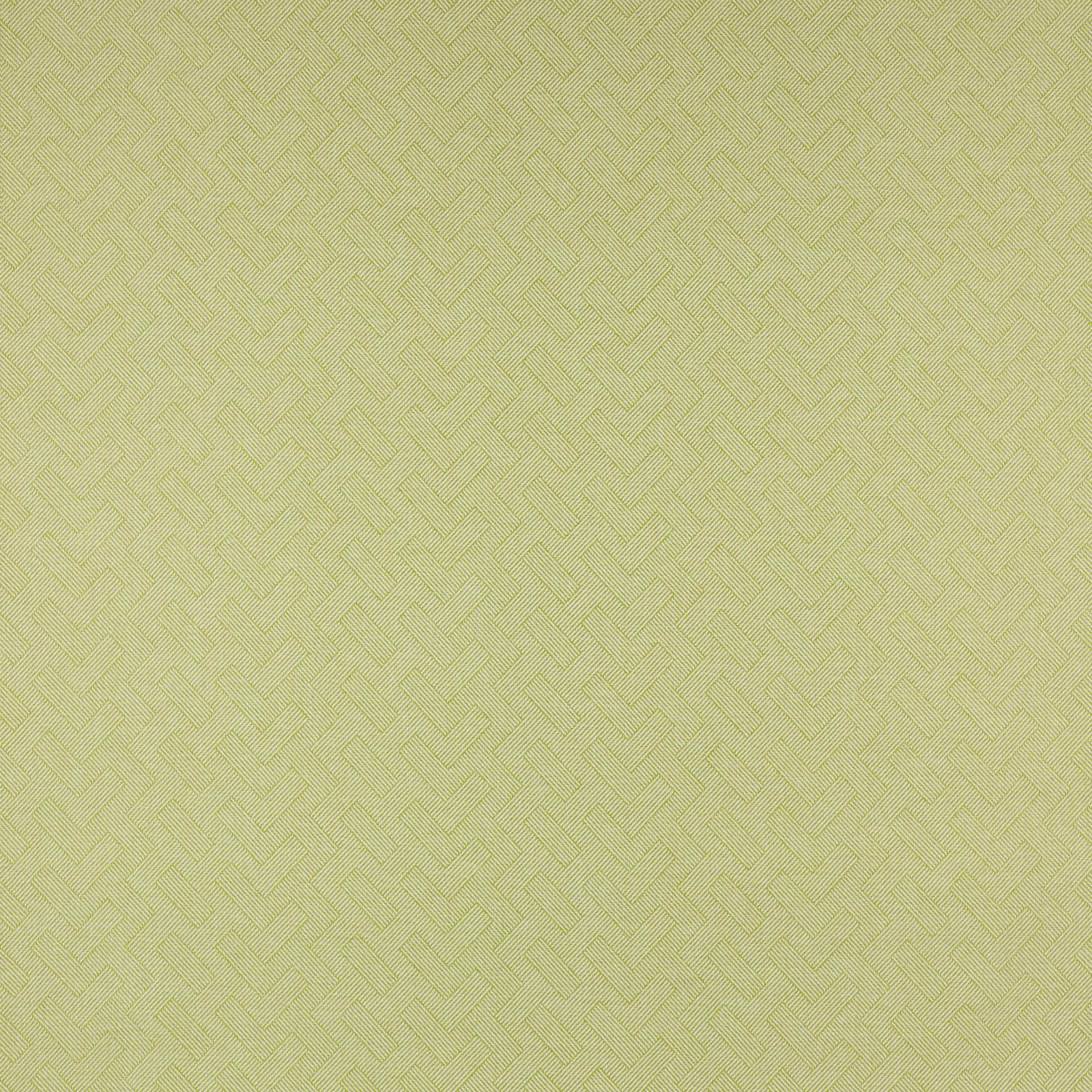 Soft cactus-green woven fabric with a small geometric herringbone-style pattern