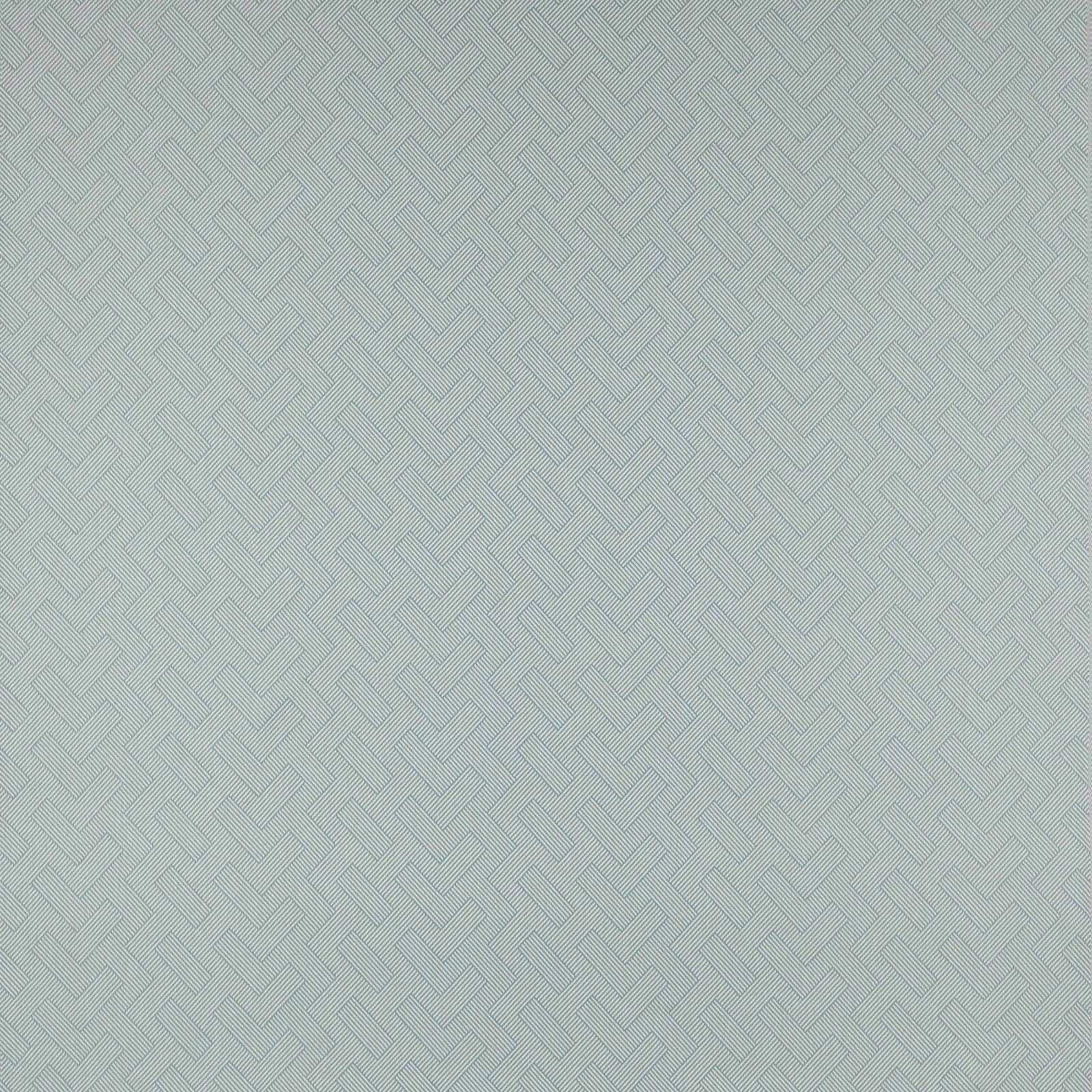 Pale ciel blue geometric woven fabric with small diagonal pattern
