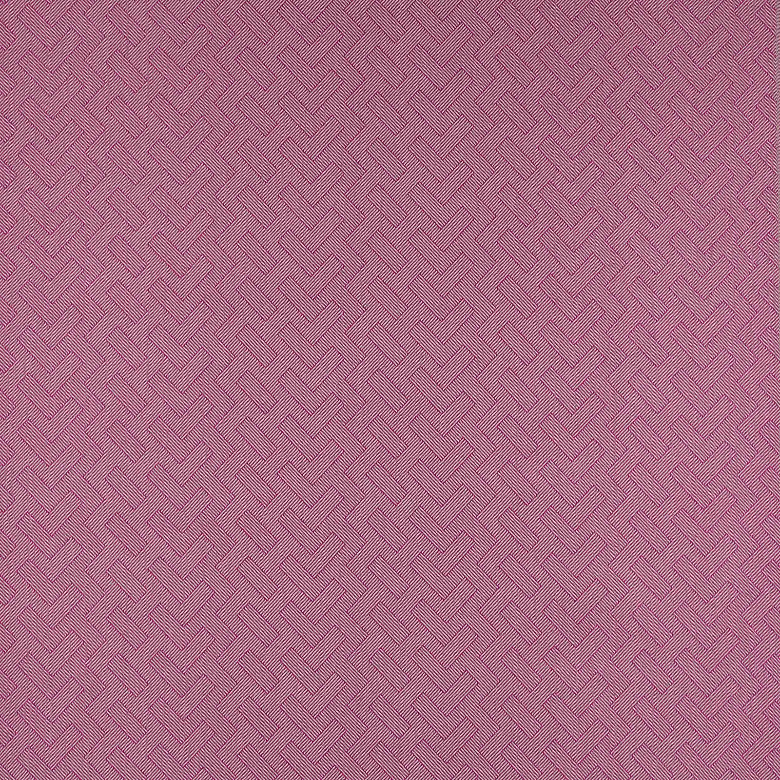 Close-up of a dusty pink geometric woven fabric with fine diagonal ribbing