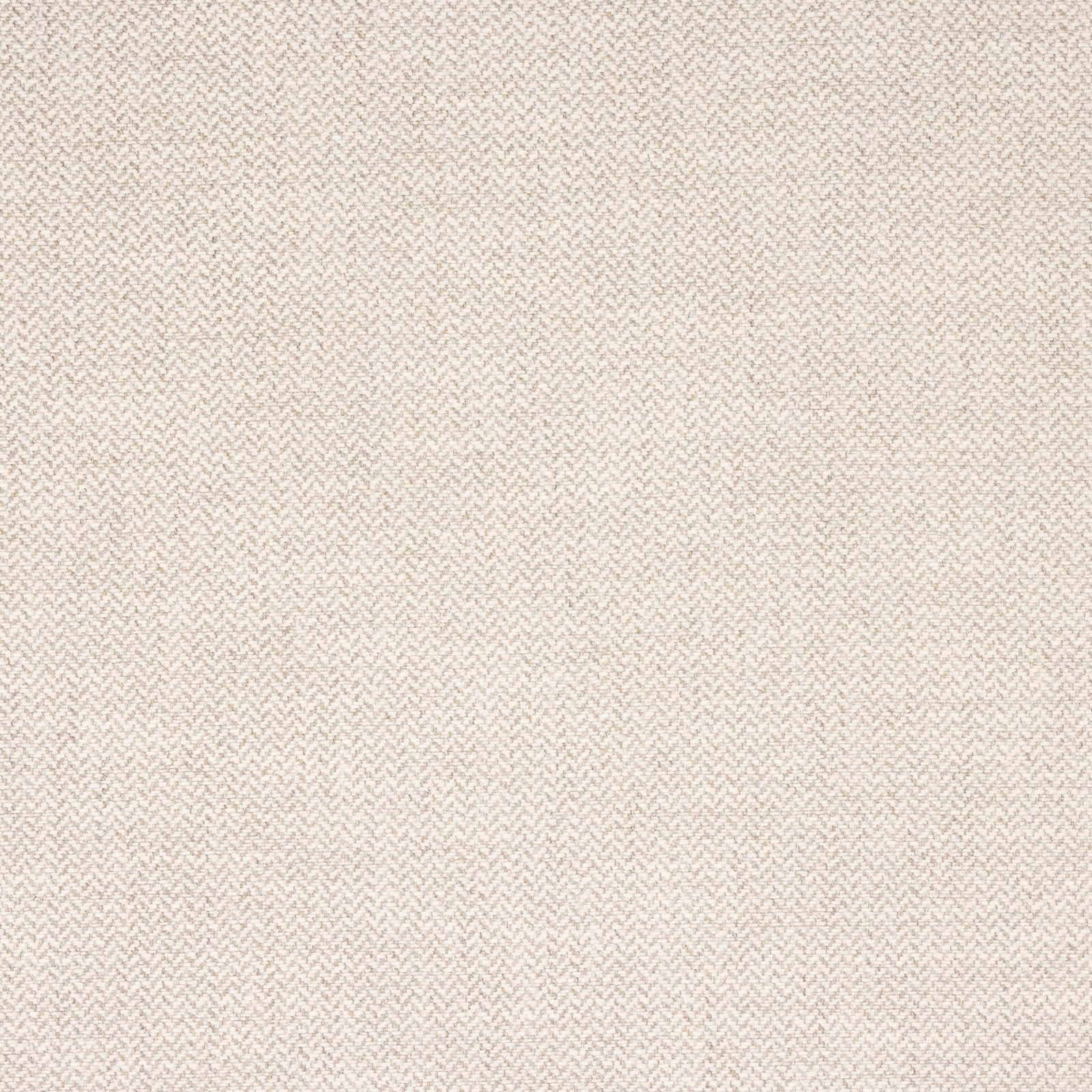 Close-up of soft oatmeal beige herringbone-check fabric with fine woven texture