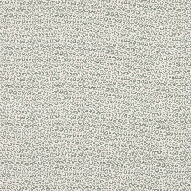 Small grey-green animal spots on a pale woven fabric ground