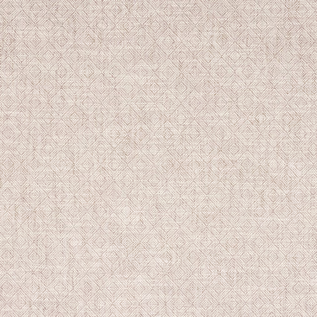 Pale beige woven fabric with a subtle small geometric diamond pattern