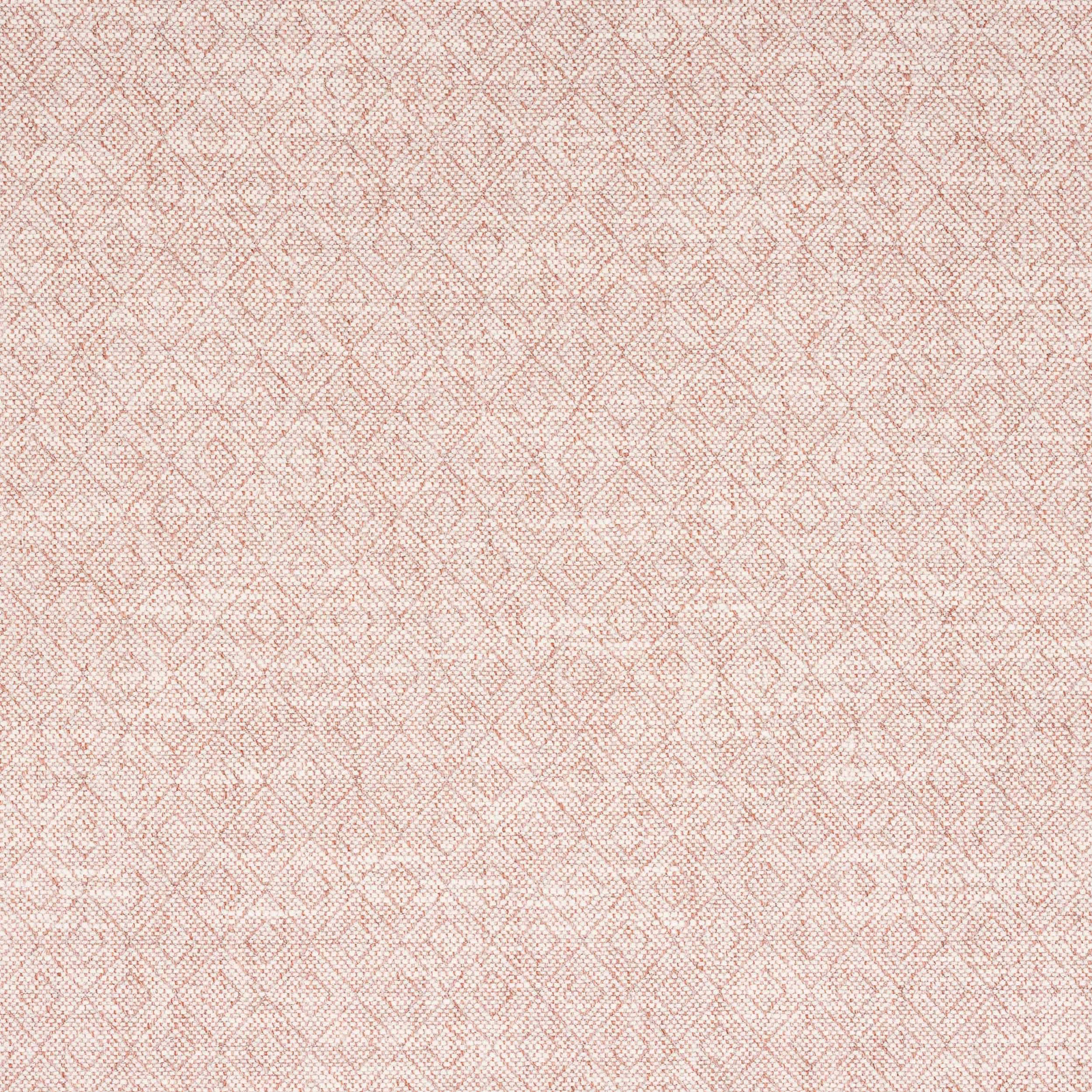 Soft old pink checked fabric with a fine woven texture and subtle crosshatch