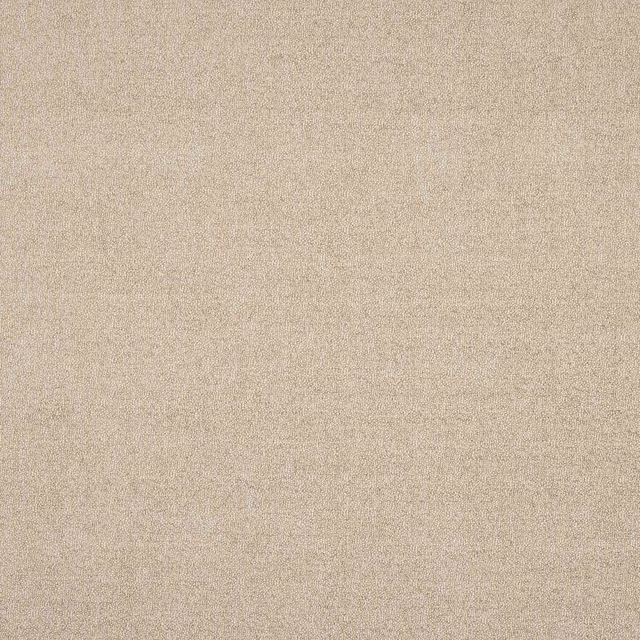Close-up of a warm beige plain woven fabric with fine speckled texture