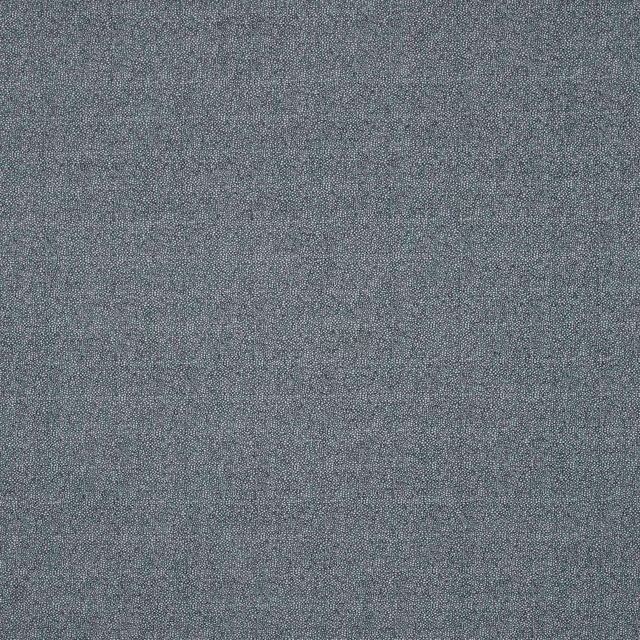 Close-up of a muted slate blue plain weave fabric with a fine speckled texture