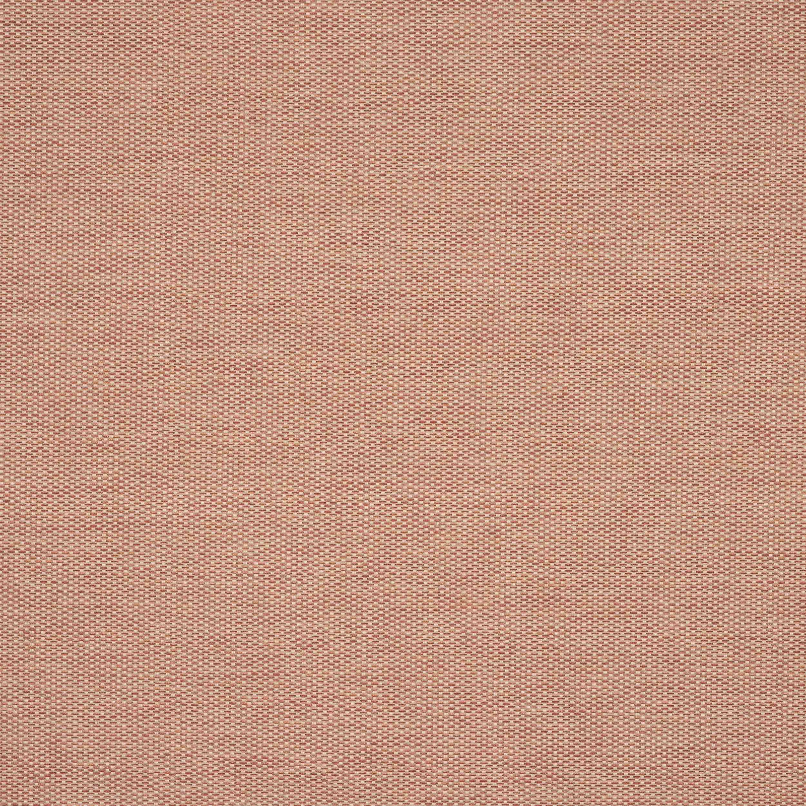 Close-up of Morton Red woven fabric in muted terracotta red