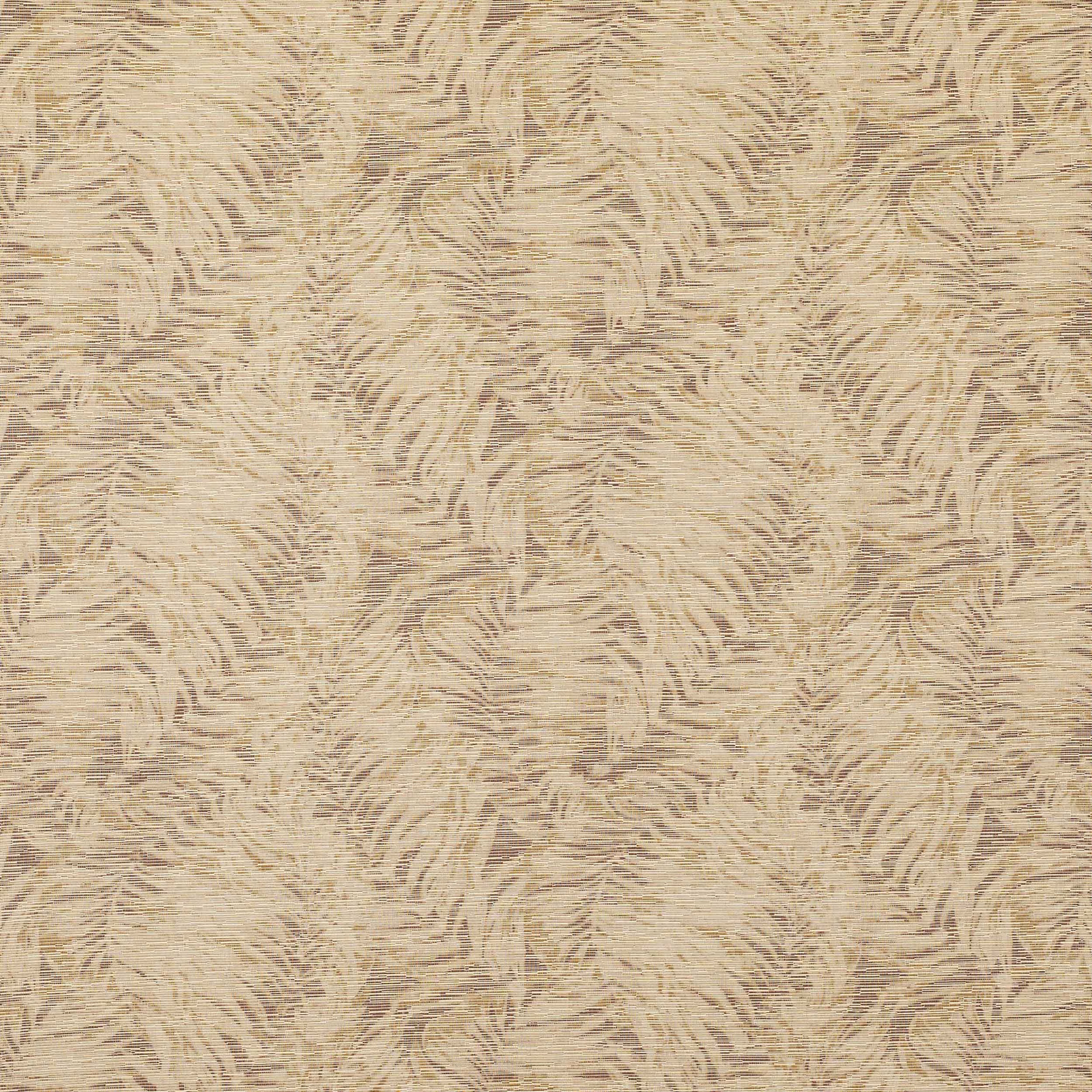 Beige and copper abstract feathered textile with a soft textured weave