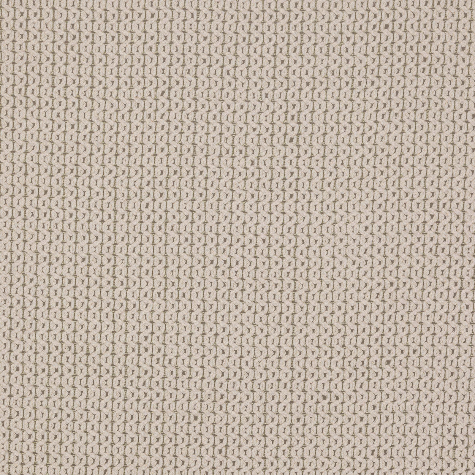 Close-up of Tanago Ivory fabric showing a tiny beige geometric repeat on a warm ivory ground