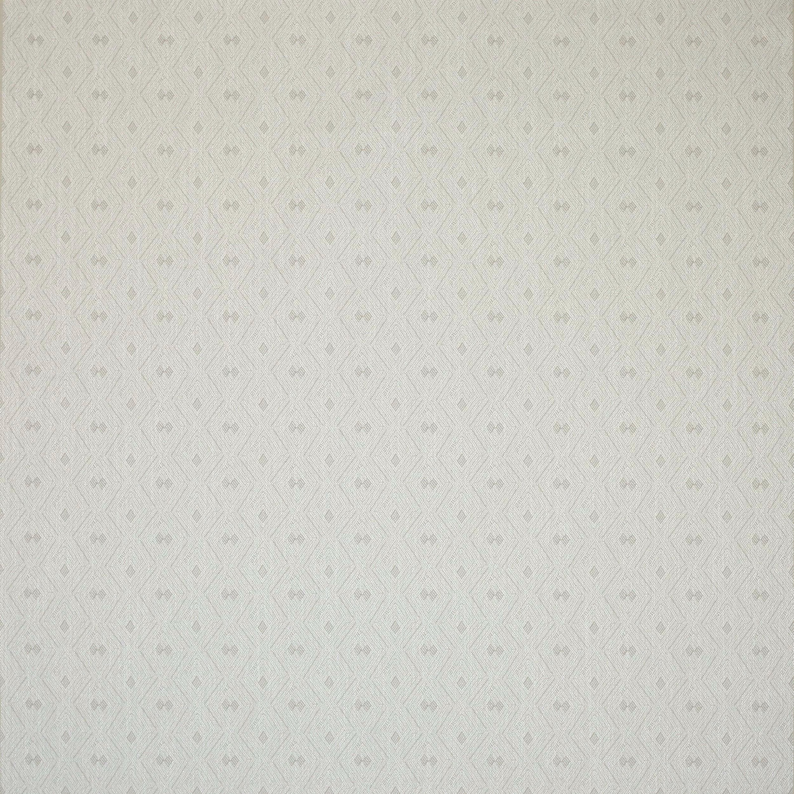 Pale pearl cream fabric with small geometric woven motif and subtle texture