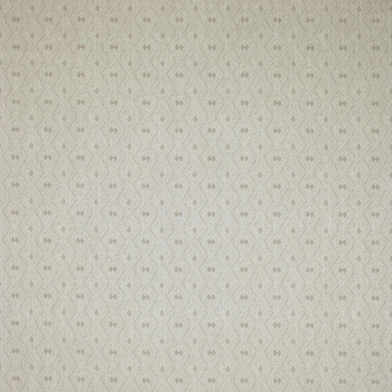 Pale sand cream geometric woven fabric with tiny diamond motifs