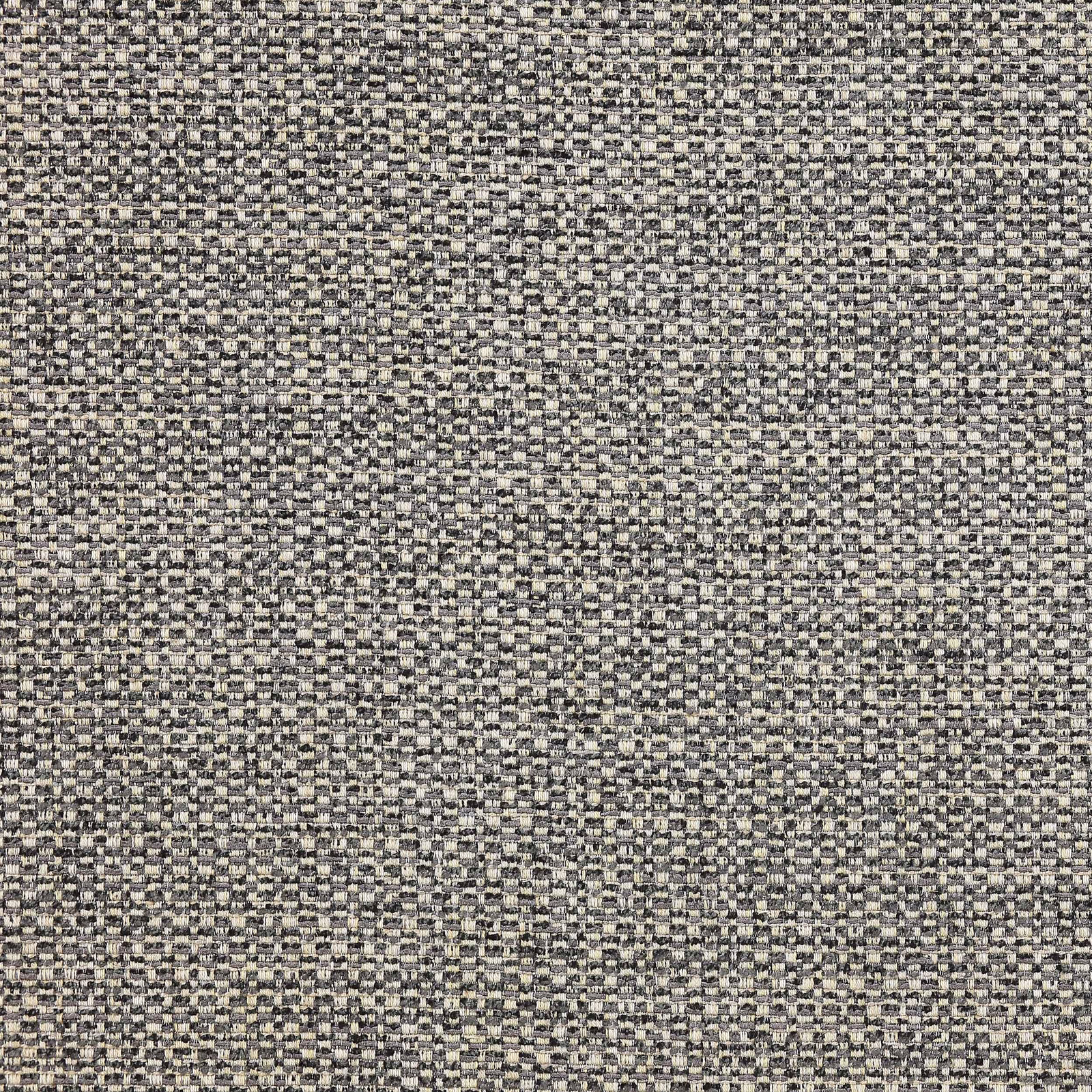Close-up of a small-scale woven fabric in soft ardoise grey and charcoal