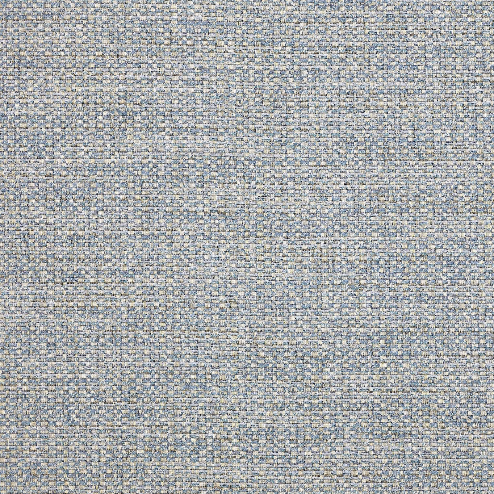 Close-up of a pale celeste blue woven fabric with fine speckled texture