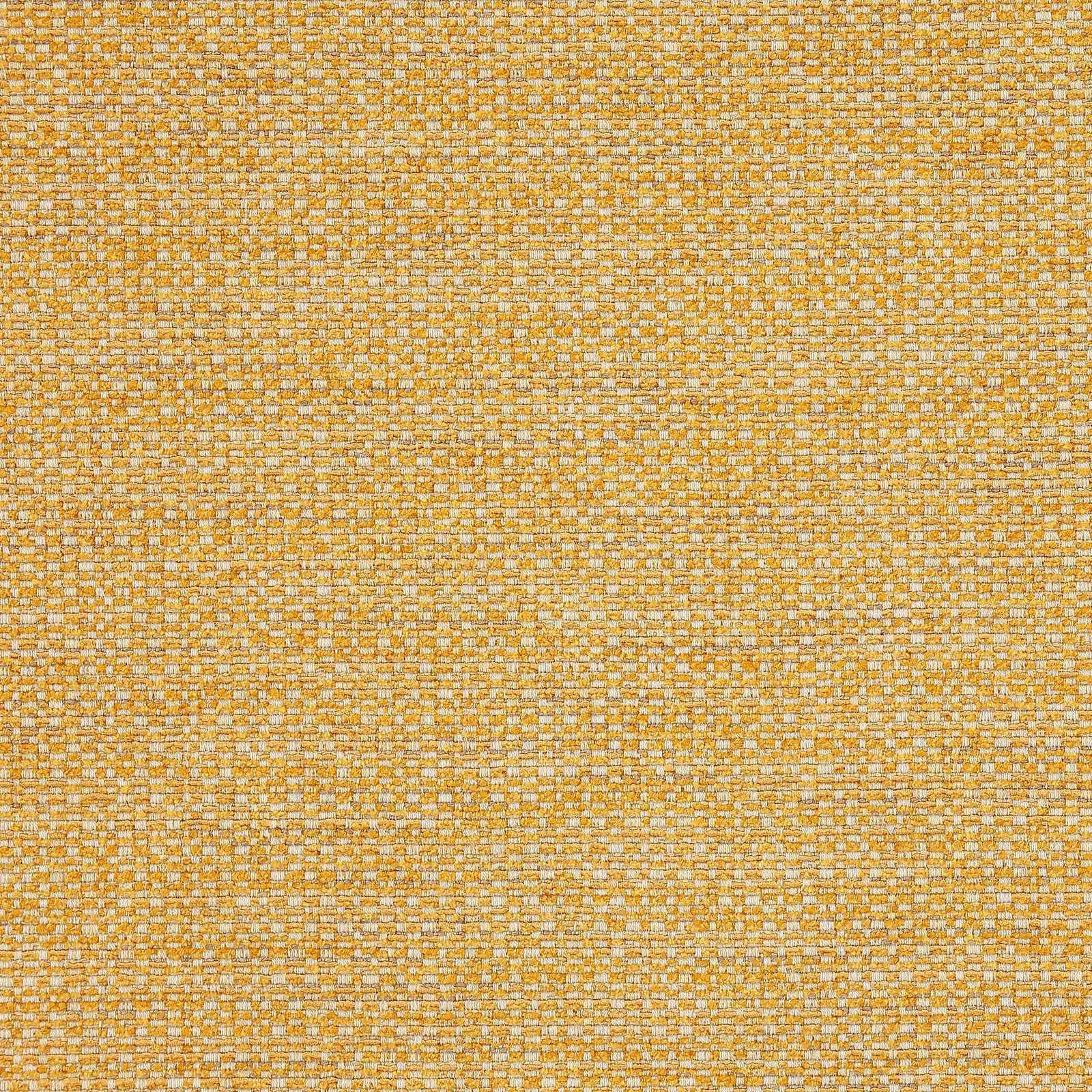 Close-up of a small-textured golden maize woven fabric with cream flecks