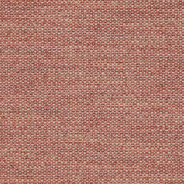 Close-up of a dusty rose woven fabric with a fine textured basket weave
