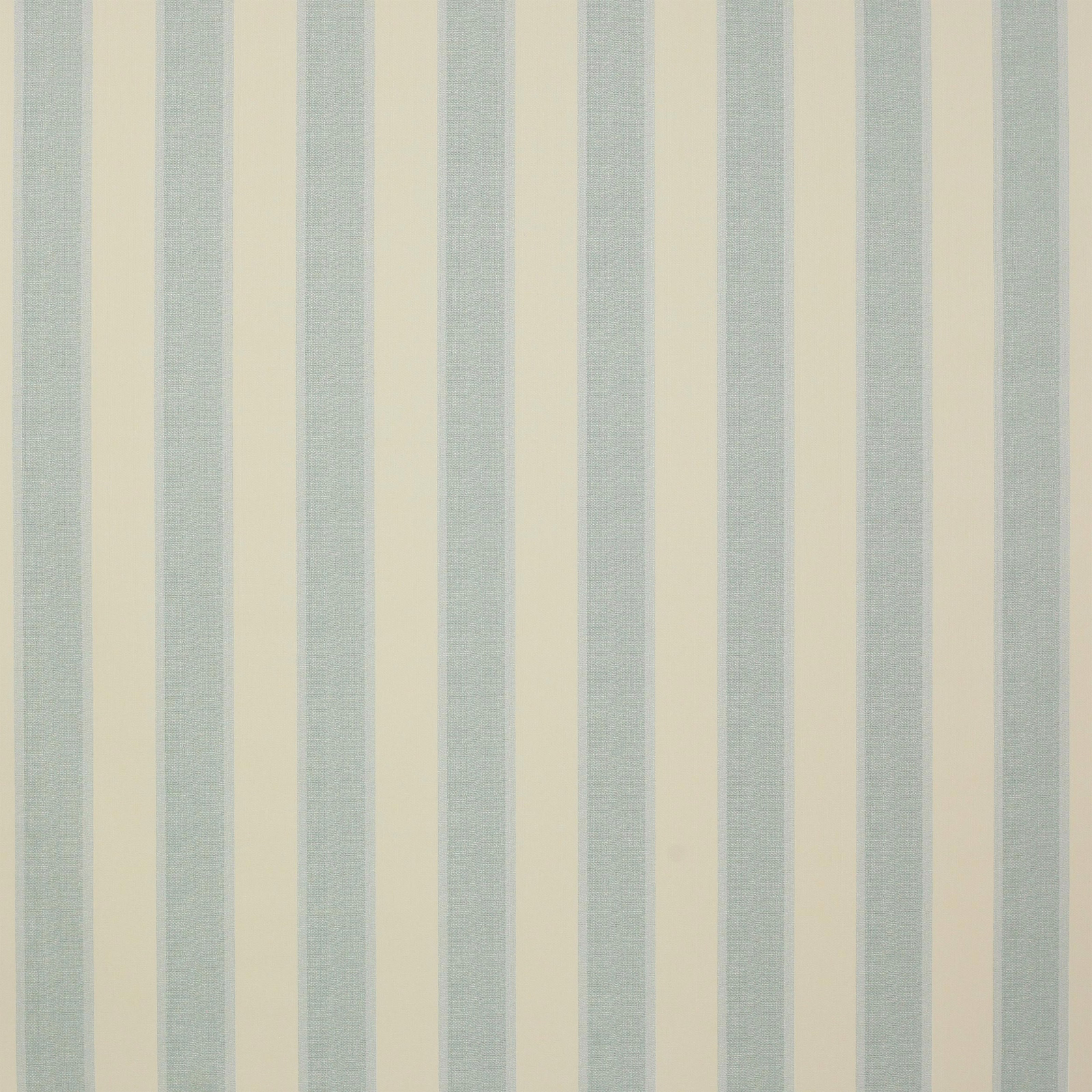 Pale aqua and cream vertical stripe cotton fabric swatch
