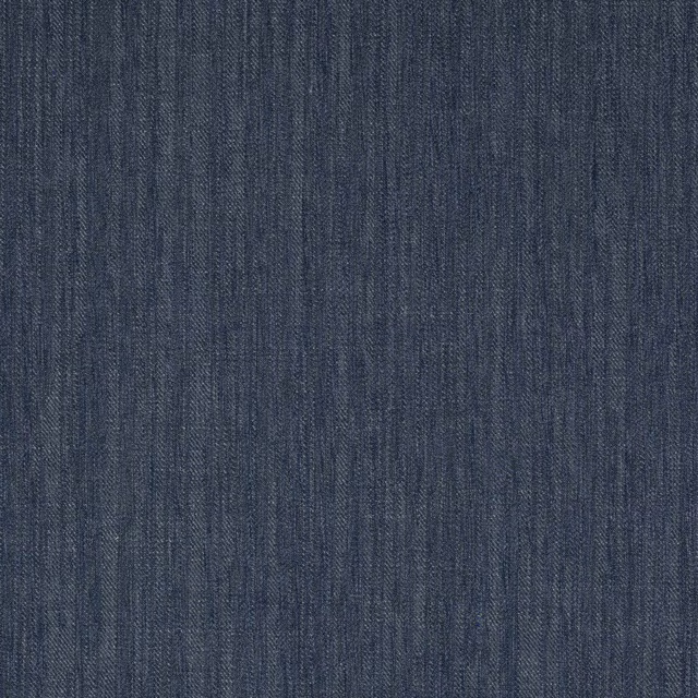 Close-up of deep navy woven fabric with fine vertical striation