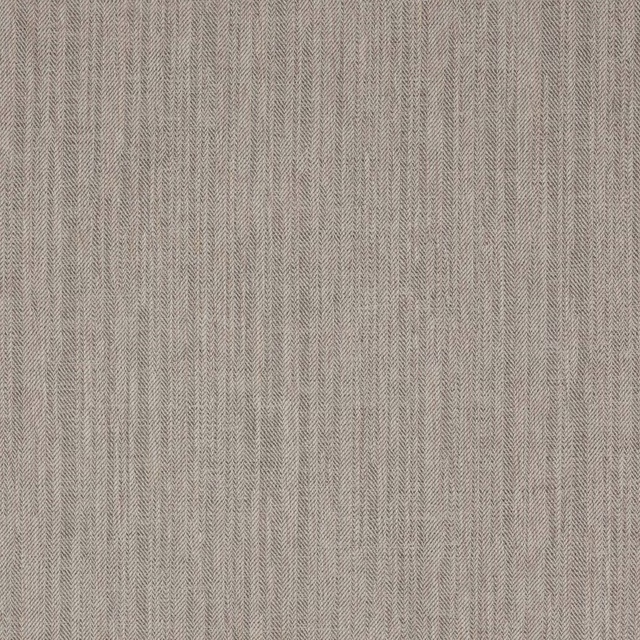 Close-up of a pale silver-grey herringbone woven fabric with fine texture