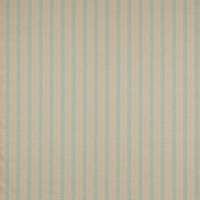 Soft sage and beige vertical striped woven fabric with fine texture