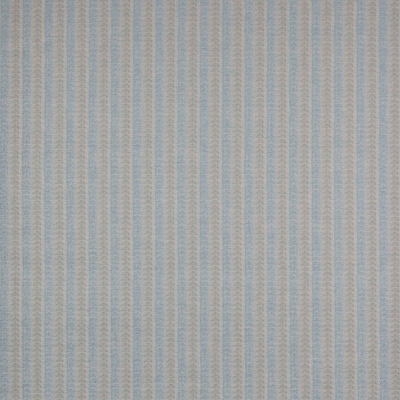 Pale indigo striped fabric with fine chevron texture and soft grey-blue tones
