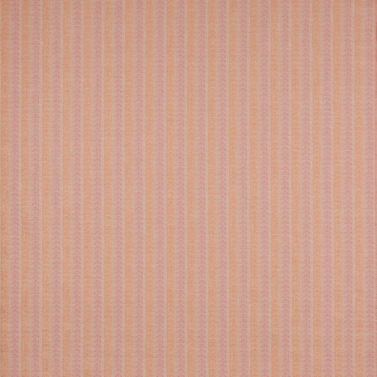 Soft coral-red striped woven fabric with blush and peach vertical bands