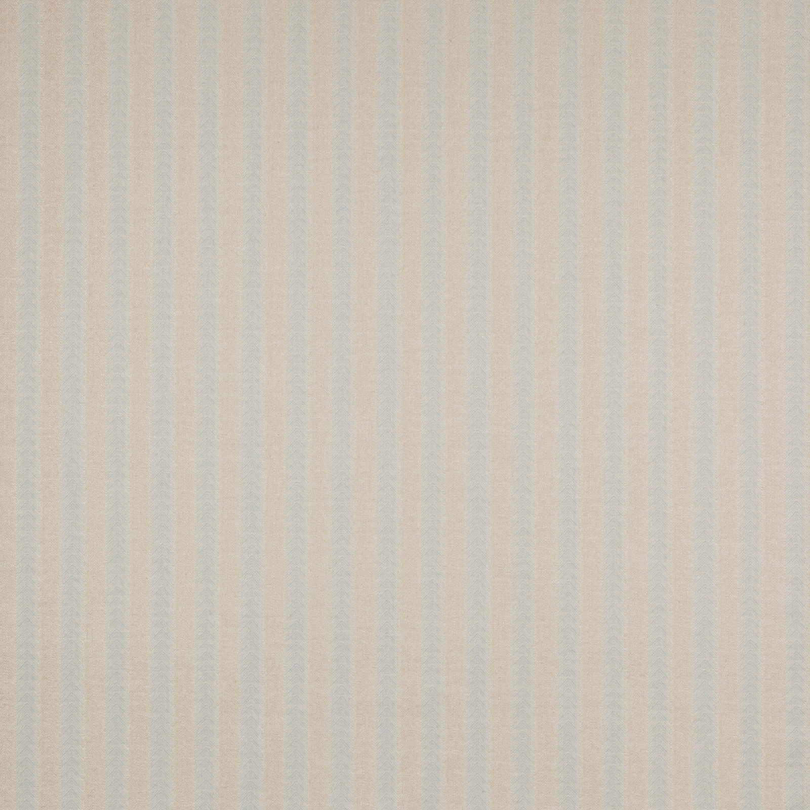 Pale blue and ivory vertical striped woven fabric swatch