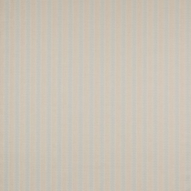 Pale blue and ivory vertical striped woven fabric swatch