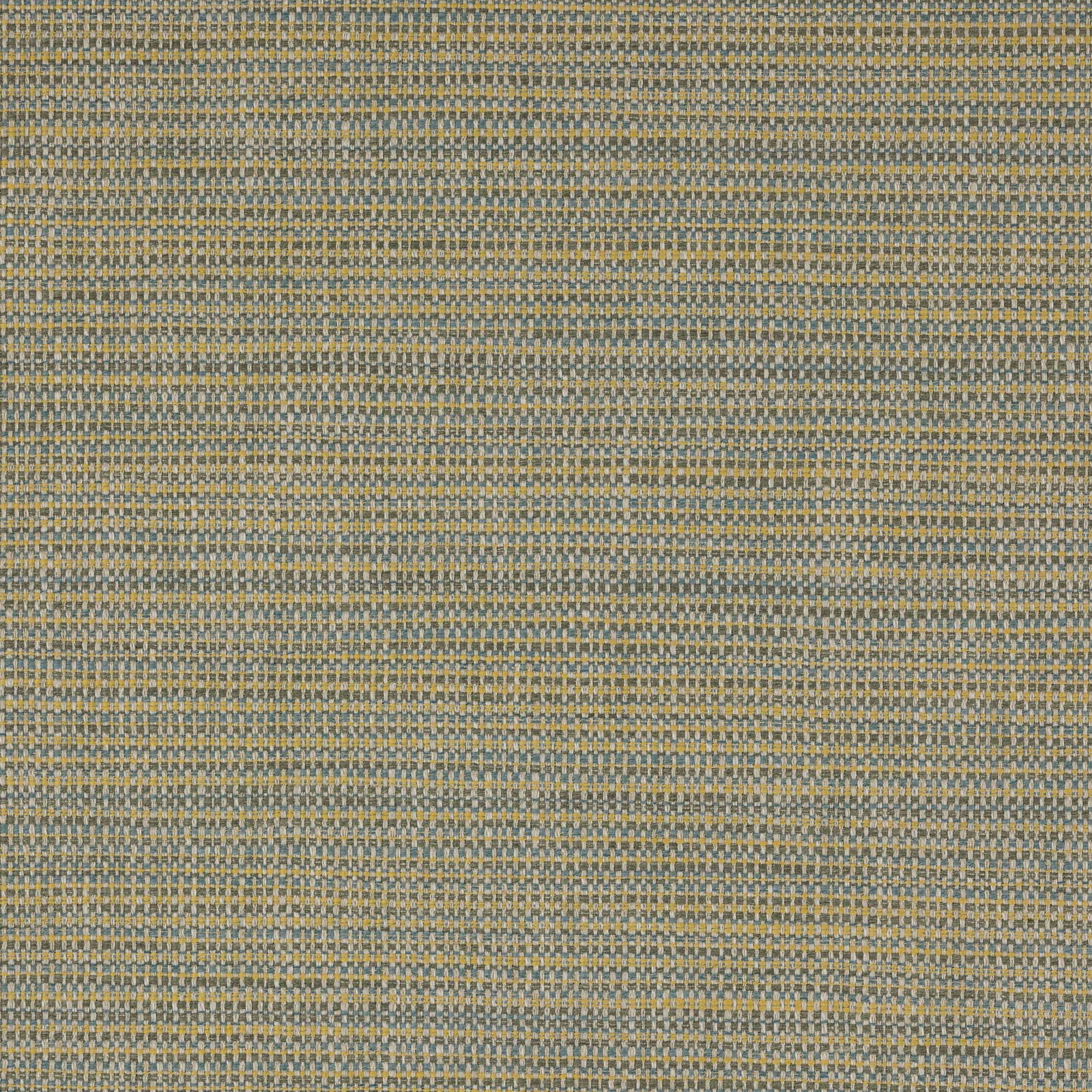 Close-up of a muted green-grey woven fabric with fine horizontal texture