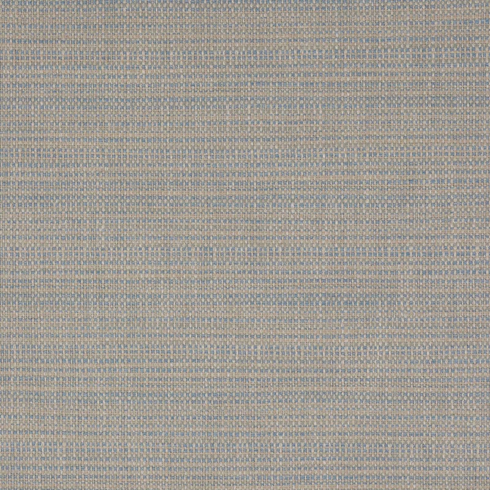 Soft blue and beige-grey woven fabric with fine textured basket-like grain