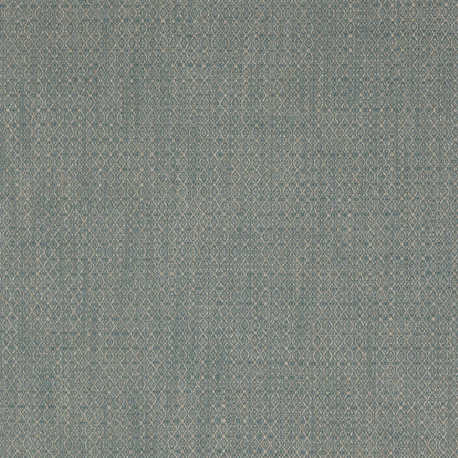 Small geometric aqua and taupe fabric with tiny diamond pattern