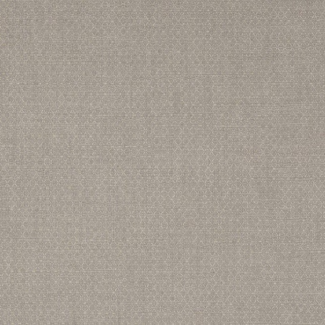 Soft warm grey geometric fabric swatch with tiny repeating diamond pattern