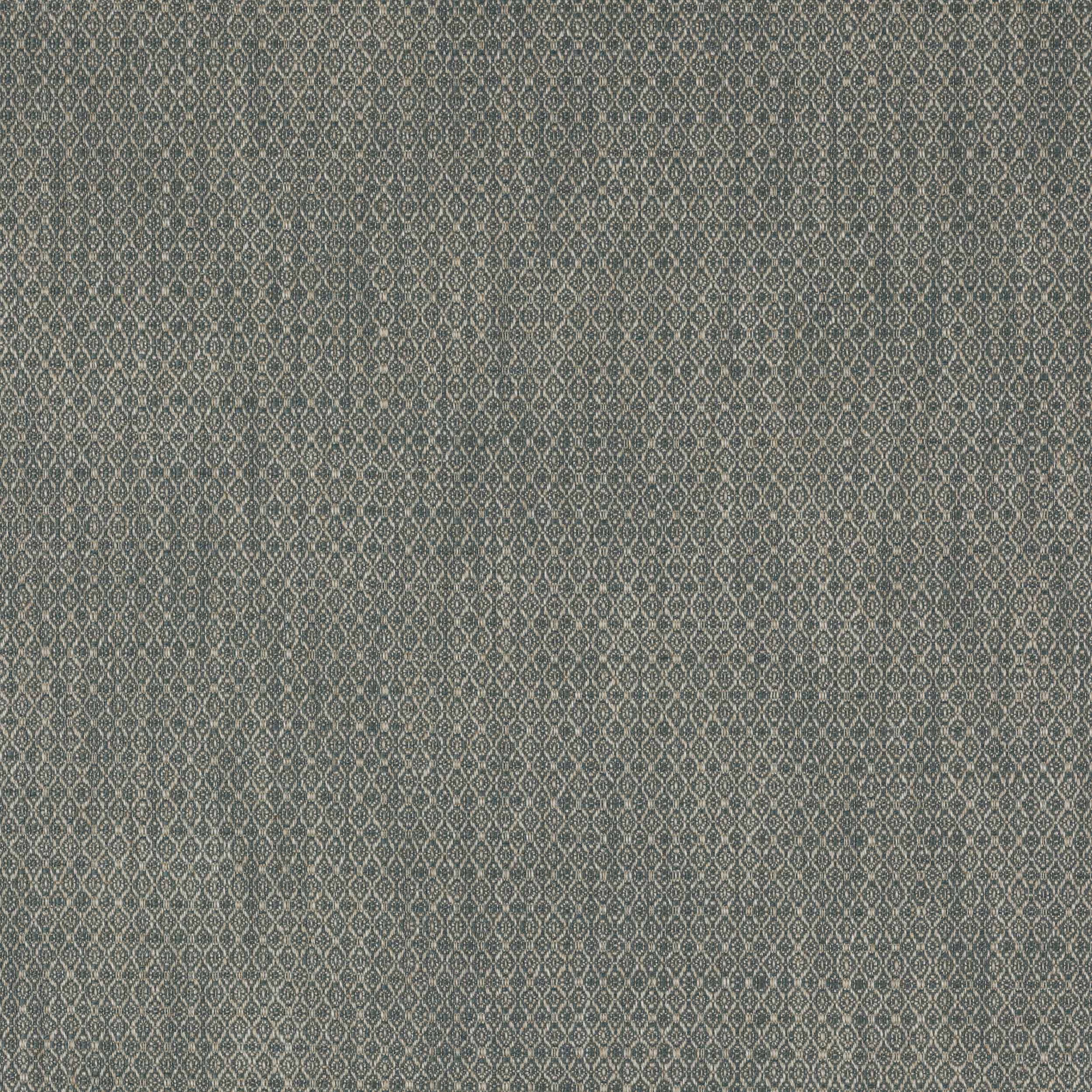 Small geometric teal-grey woven fabric with a fine repeated diamond motif