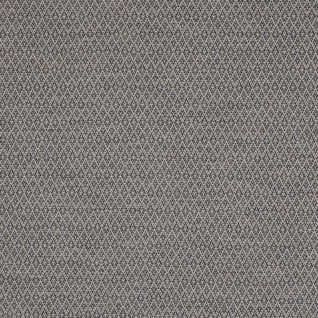 Close-up of a small blue geometric woven fabric with heathered texture