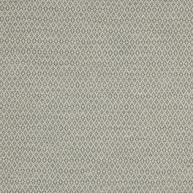 Small geometric woven fabric in muted sage green with pale textured ground