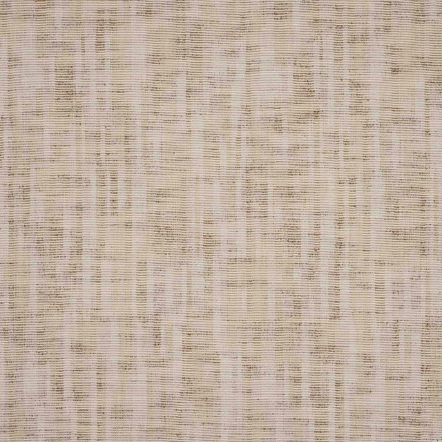Close-up of warm sand beige woven fabric with subtle vertical striations