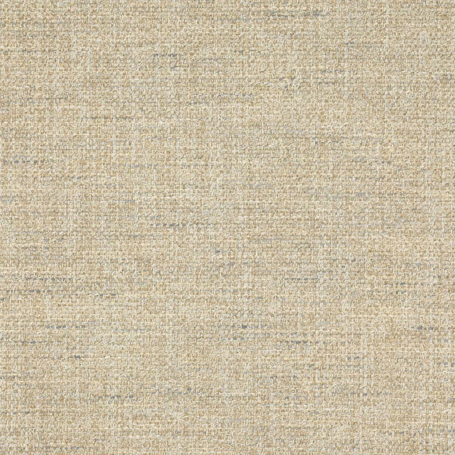 Close-up of a soft sandy beige woven fabric with subtle flecked texture