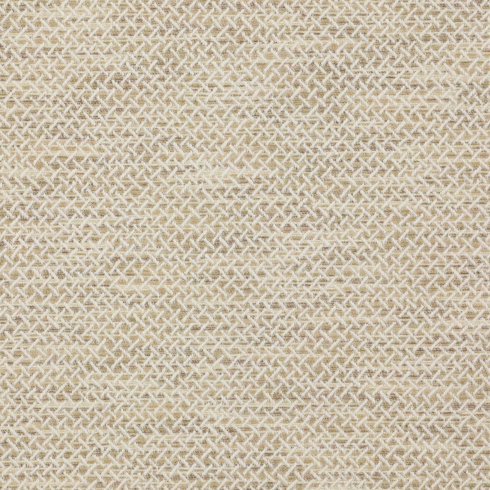 Close-up of a soft beige woven fabric with fine textured basket pattern