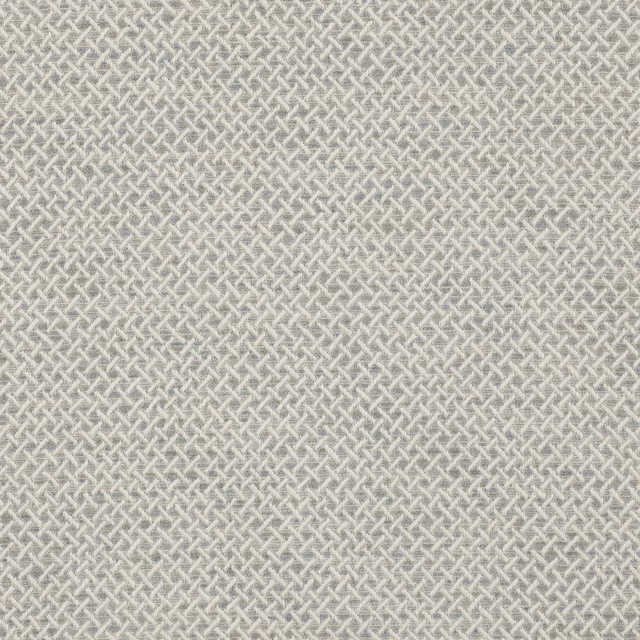 Close-up of a small-scale woven fabric in soft muted blue-grey
